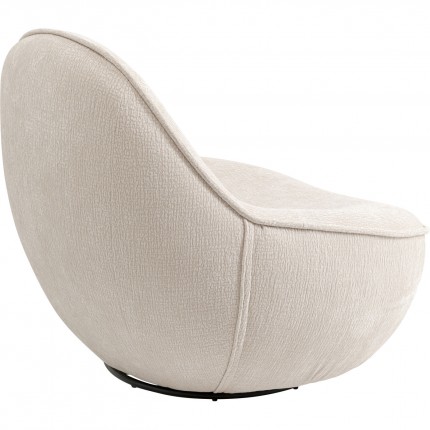 Fauteuil pivotant Ovo crème Kare Design