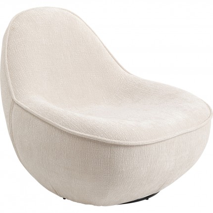 Fauteuil pivotant Ovo crème Kare Design