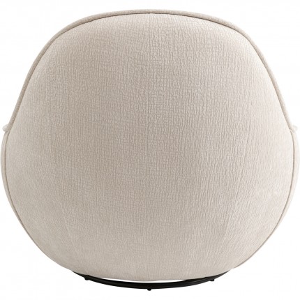 Fauteuil pivotant Ovo crème Kare Design