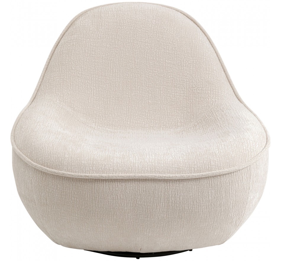 Fauteuil pivotant Ovo crème Kare Design