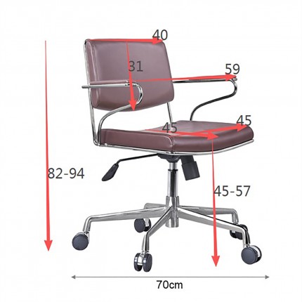 Draaibare Bureaustoel Dottore zwart Kare Design