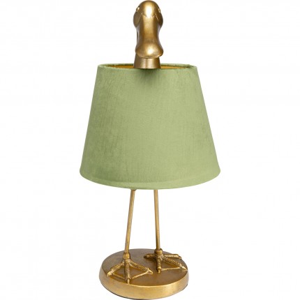 Lampe canard dorée et verte Kare Design