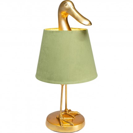 Lampe canard dorée et verte Kare Design