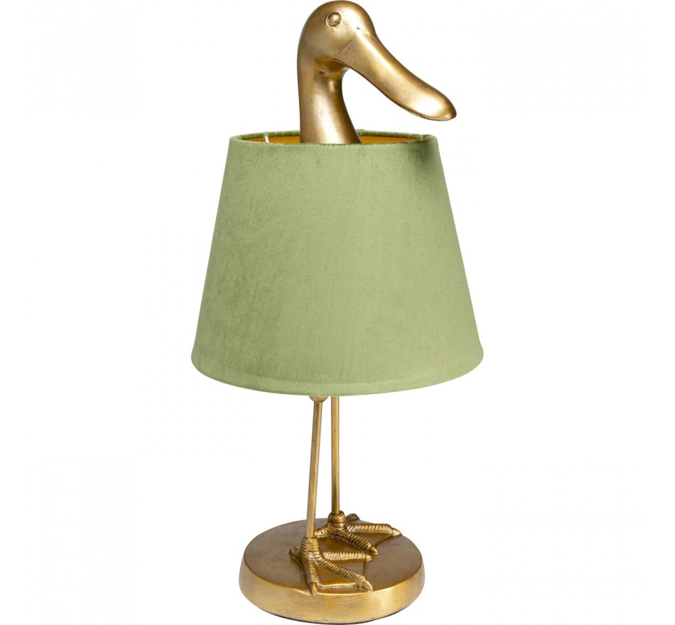 Lampe canard dorée et verte Kare Design