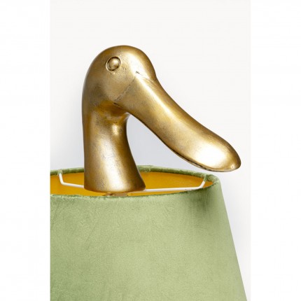 Lampe canard dorée et verte Kare Design