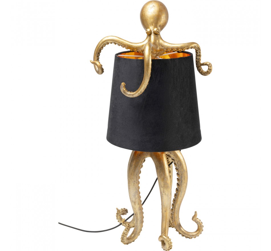 Table Lamp octopus gold and black 60cm Kare Design