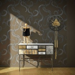 Lampe à poser Octopus doré/noir 60cm