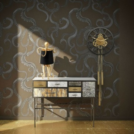 Table Lamp octopus gold and black 60cm Kare Design