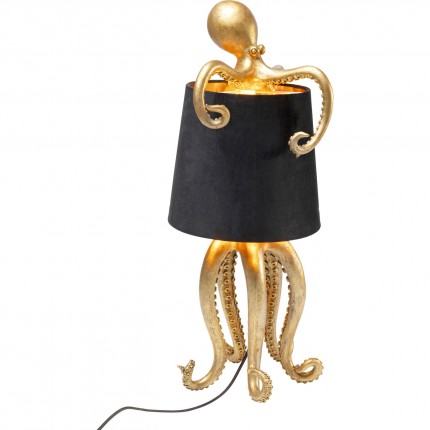 Tafellamp octopus goud en zwart 60cm Kare Design