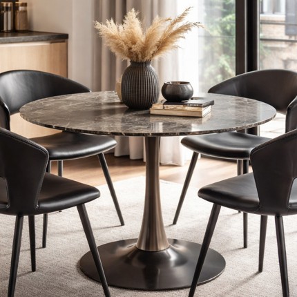 Eettafel High Society Ø110cm grijs Kare Design