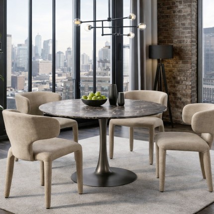 Eettafel High Society Ø110cm grijs Kare Design