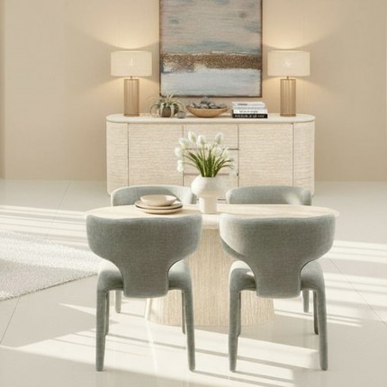 Eettafel Alma Travertino 180x90cm Kare Design