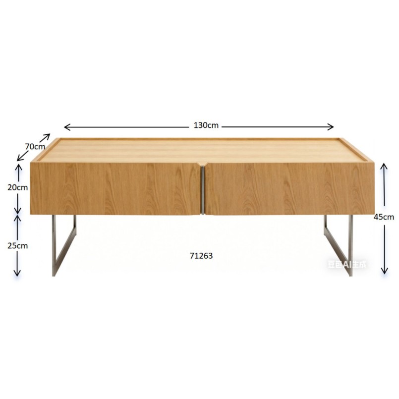 Salontafel Giulio 130x70cm Kare Design