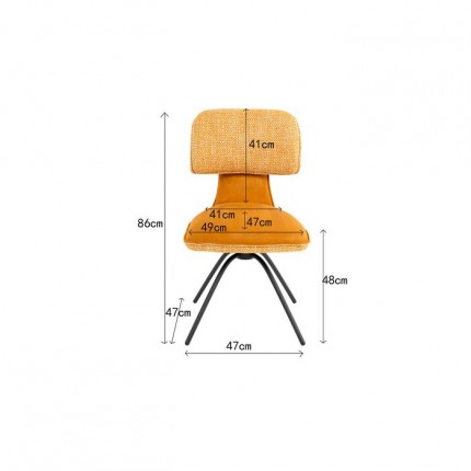 Swivel Chair Helli ocher Kare Design