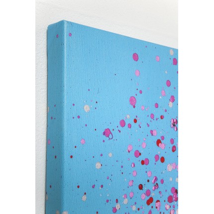 Picture Touched Flower Boat Blue Pink 160x120cm Kare Design