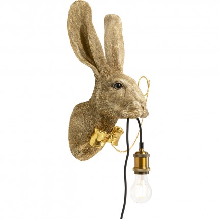Wandlamp konijn gentleman goud Kare Design
