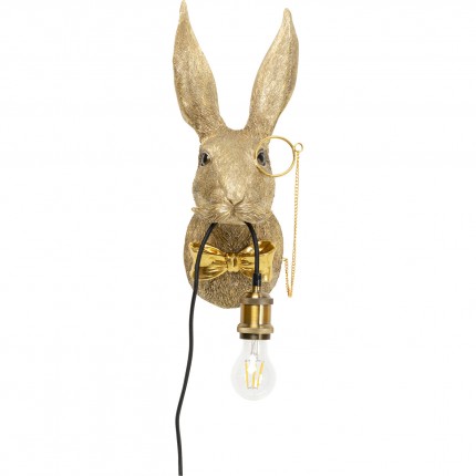 Wandlamp konijn gentleman goud Kare Design