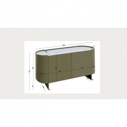 Dressoir Eliano khaki Kare Design
