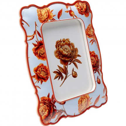 Cadre photo pivoines 21x26cm bleu clair Kare Design