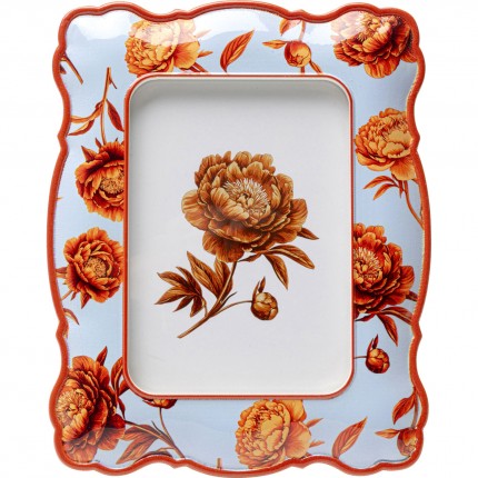 Cadre photo pivoines 21x26cm bleu clair Kare Design