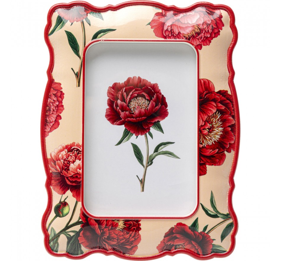 Picture Frame peonies 17x22cm beige Kare Design