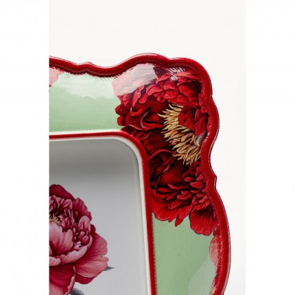 Cadre photo pivoines 17x17cm vert Kare Design