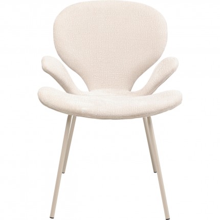 Stoel met armleuningen Soft Blossom creme Kare Design