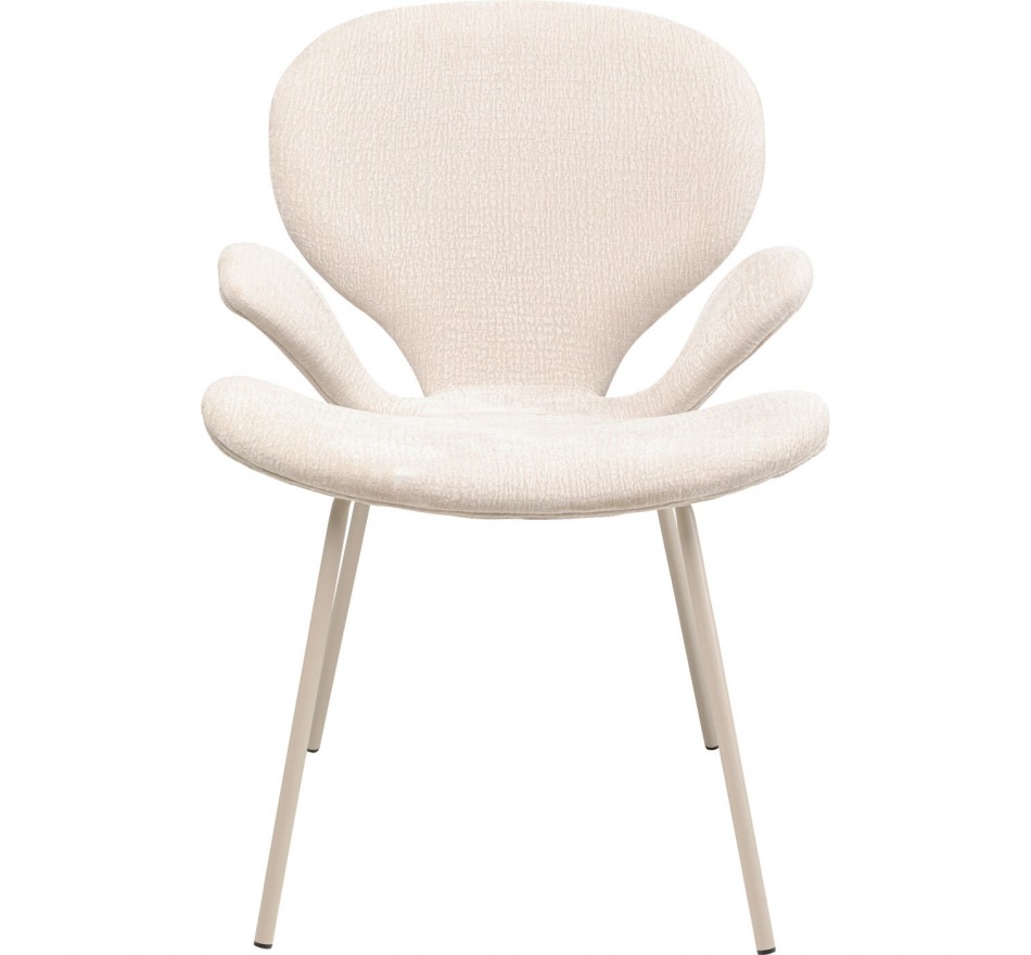 Chair with armrests Soft Blossom cream Kare Design