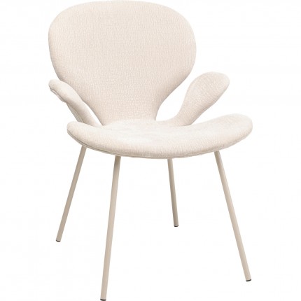 Chaise avec accoudoirs Soft Blossom crème Kare Design