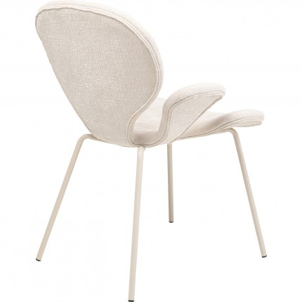Stoel met armleuningen Soft Blossom creme Kare Design