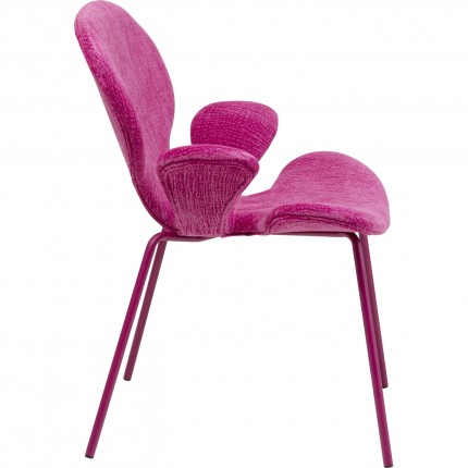 Stoel met armleuningen Soft Blossom roze Kare Design