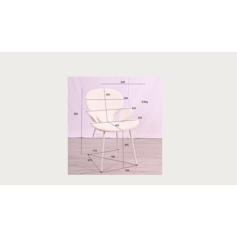 Chaise a. acc. Soft Blossom fuchsia Mono