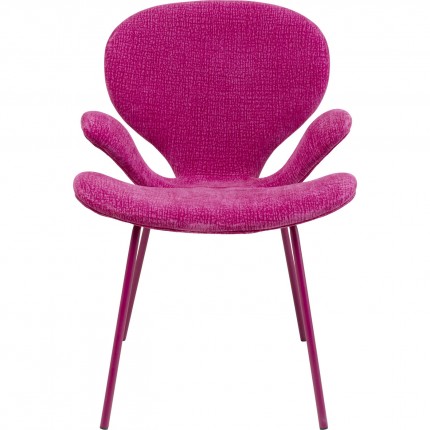 Chair with armrests Soft Blossom pink Kare Design