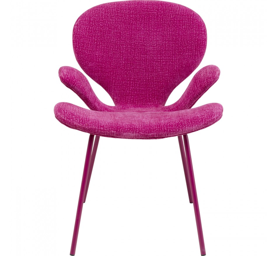 Chair with armrests Soft Blossom pink Kare Design
