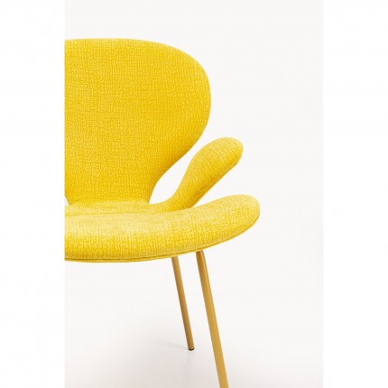 Chair with armrests Soft Blossom yellow Kare Design