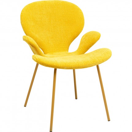 Chair with armrests Soft Blossom yellow Kare Design
