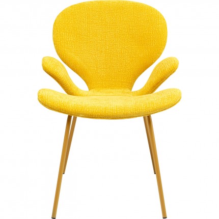 Chair with armrests Soft Blossom yellow Kare Design