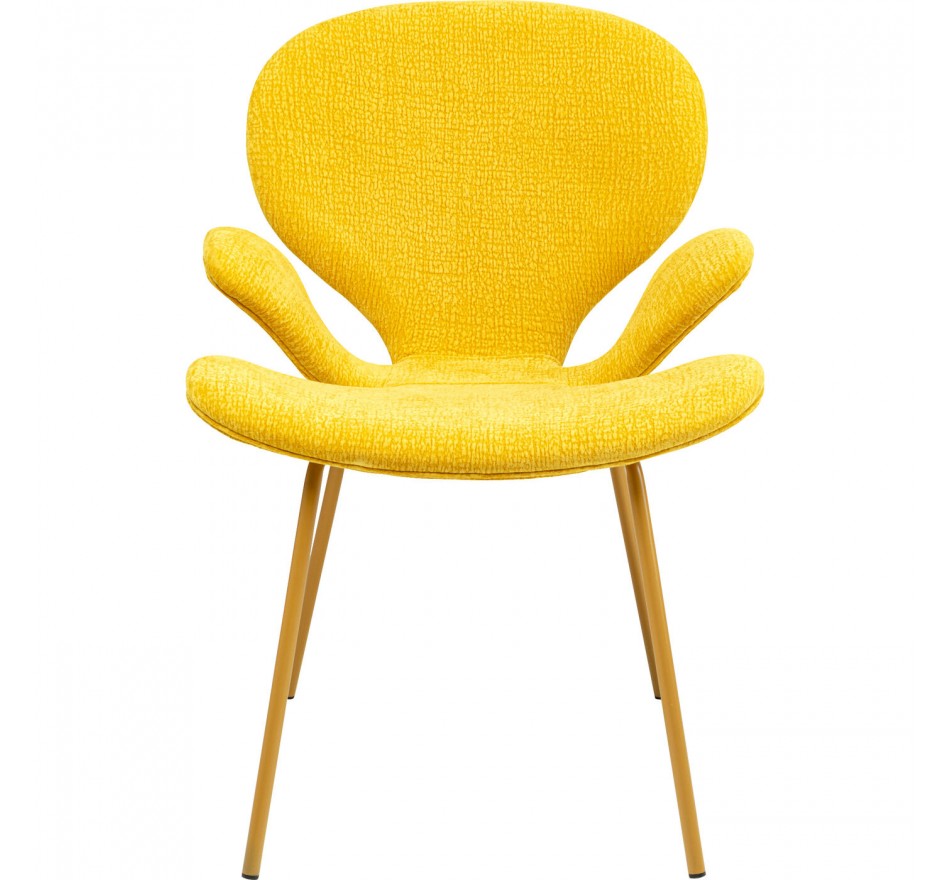 Chaise avec accourdoirs Soft Blossom jaune Kare Design