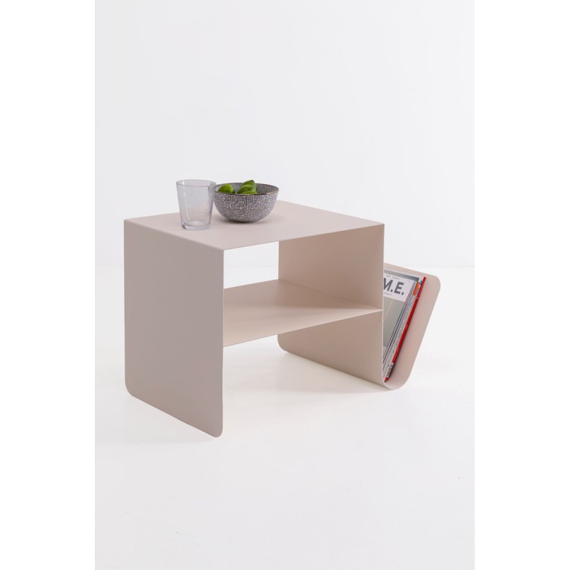 Bijzettafel Lounge News creme Kare Design