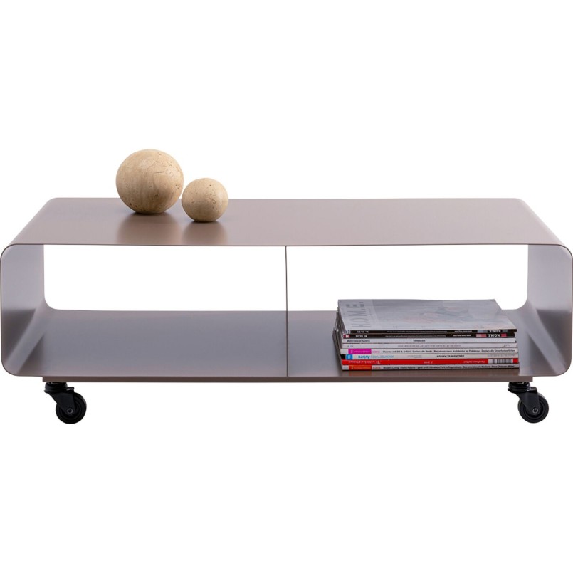 TV board Lounge on wheels taupe Kare Design