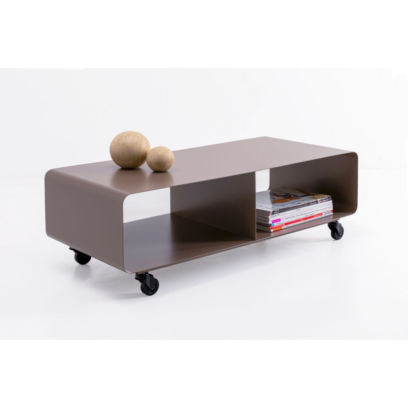 TV board Lounge on wheels taupe Kare Design
