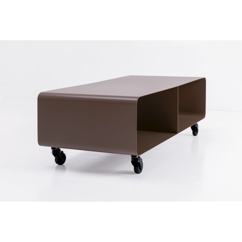 TV board Lounge on wheels taupe Kare Design