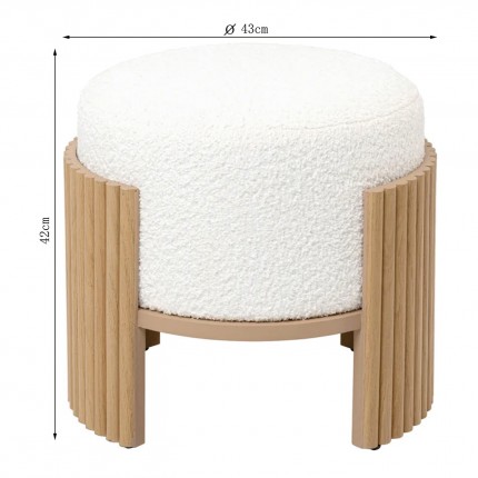 Tabouret Samu 43cm nature Kare Design