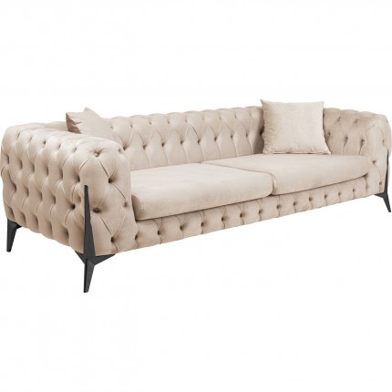 Sofa Bellissima 3-Seater Velvet Beige Kare Design