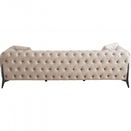 Canapé Bellissima 3 places velours beige Kare Design