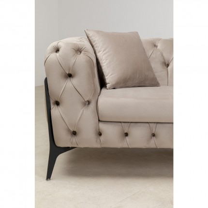 Canapé Bellissima 3 places velours beige Kare Design