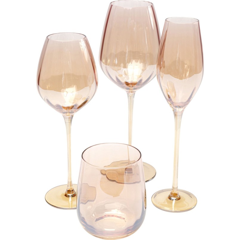 Wijnglazen rode Bina Mocca (4/set) Kare Design