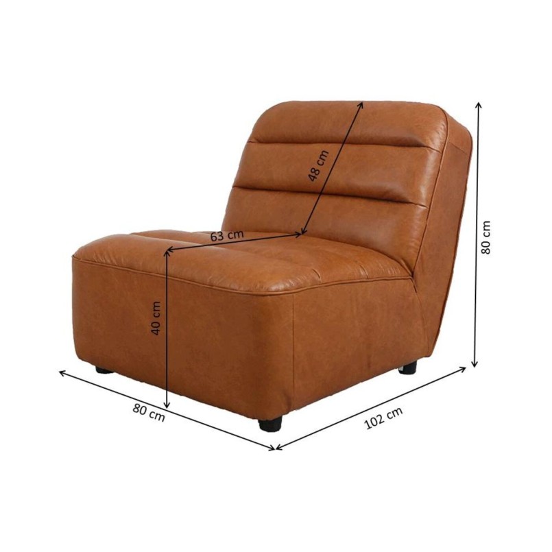 Elément d assise Modi cognac 80cm