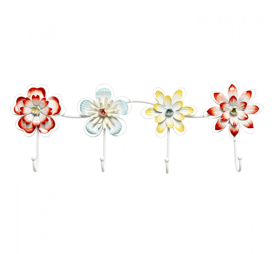 Portemanteau mural fleurs écloses 52cm Kare Design