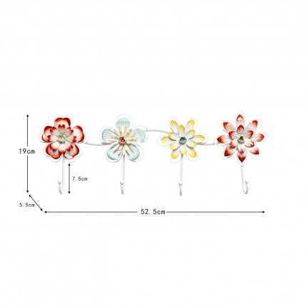 Wand Kapstok bloemen in bloei 52cm Kare Design